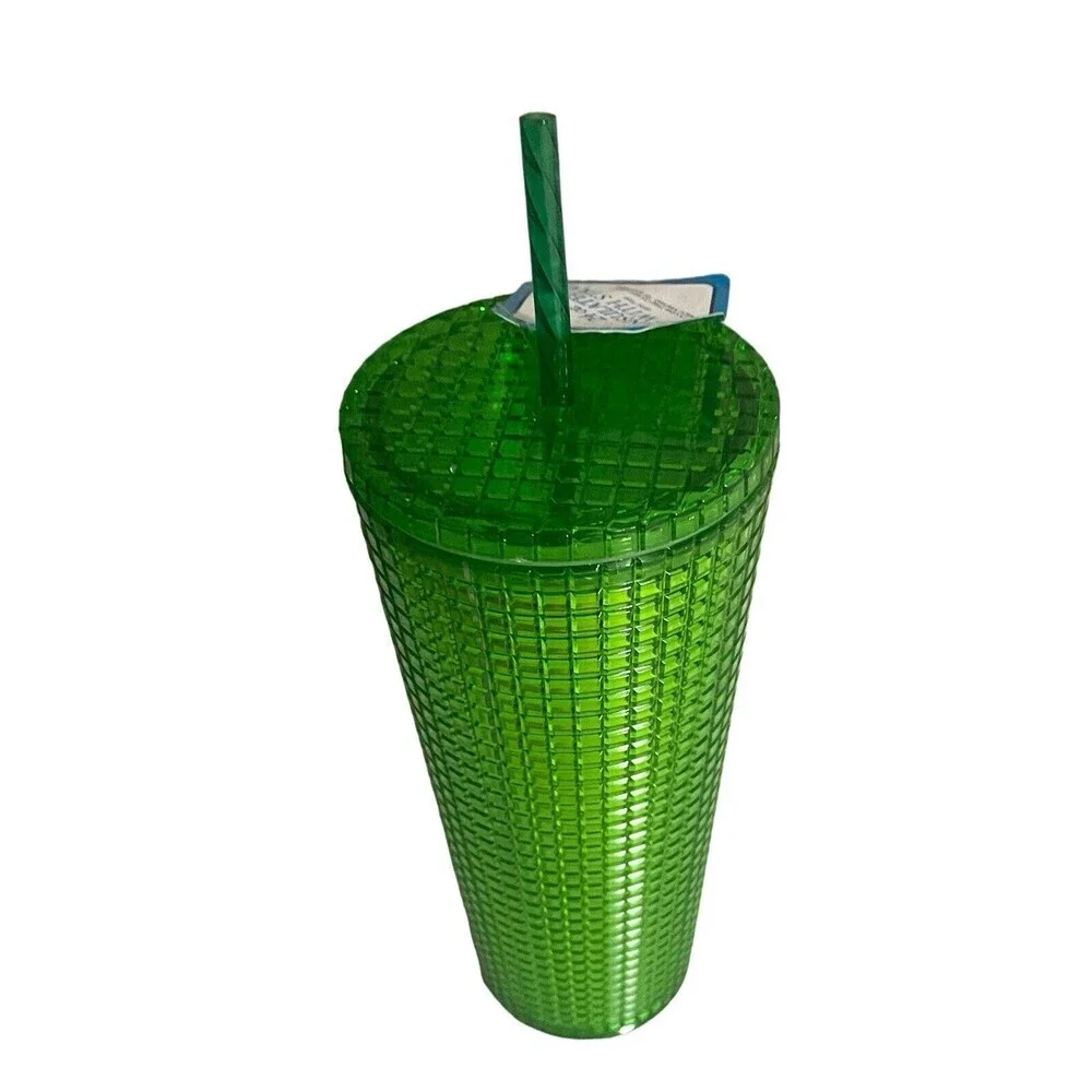 NEW Harry Potter Slytherin Snake Green Grid Tumbler Cold Cup